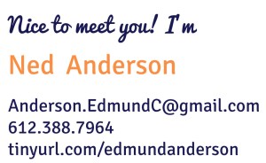 Ned Anderson Business Card